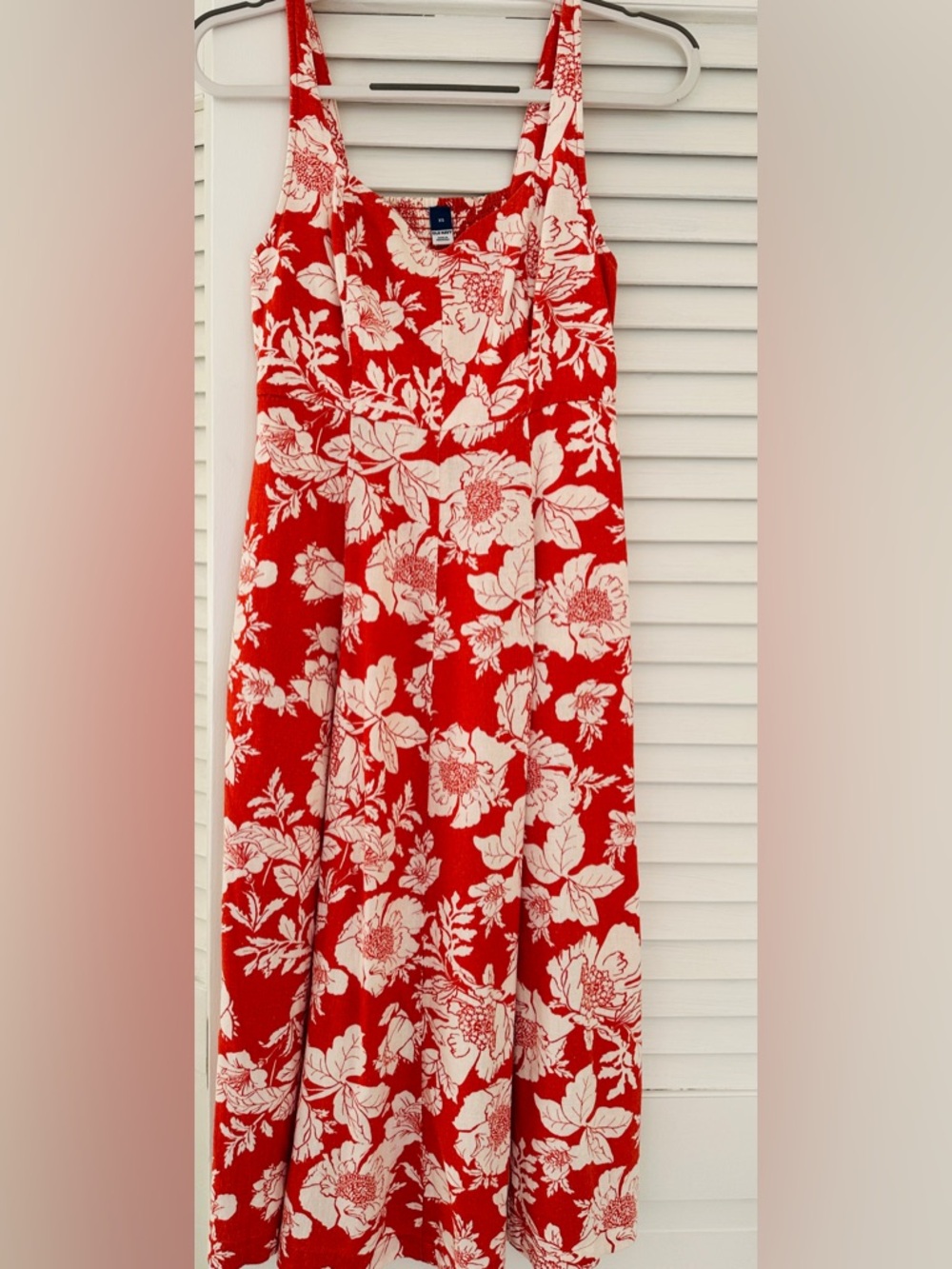 Old Navy Fit & Flare linen blend sleeveless midi dress  XS